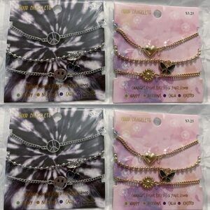 Mood Bracelets Lot of 4 Packs Gold and Silver